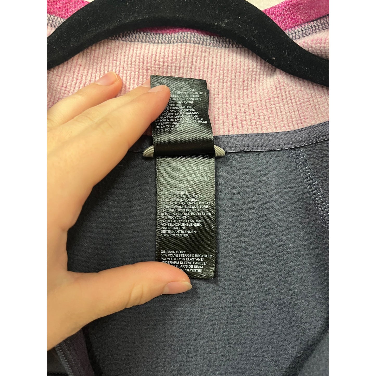 The North Face L/G Gray & Pink Quarter Zip #972A