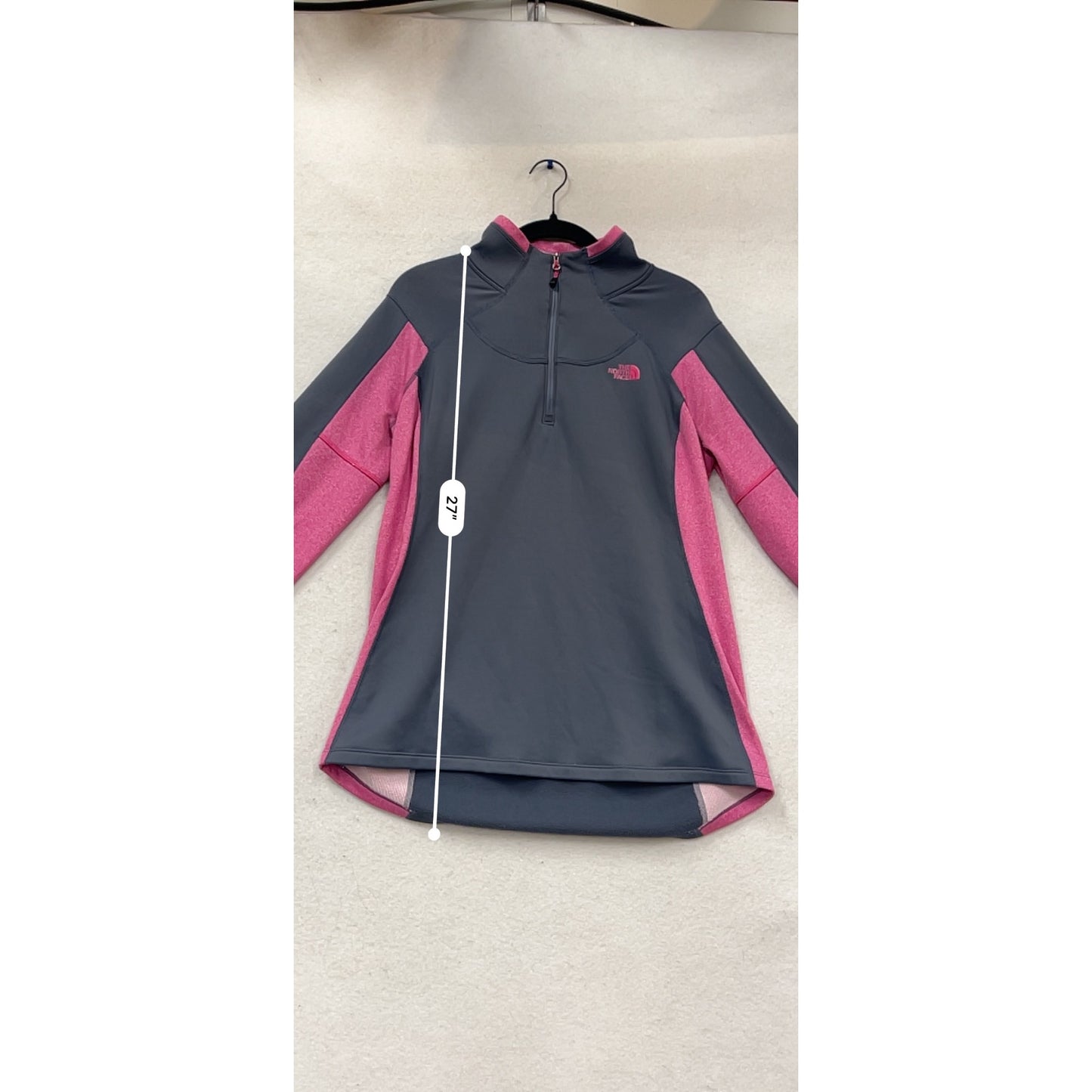 The North Face L/G Gray & Pink Quarter Zip #972A