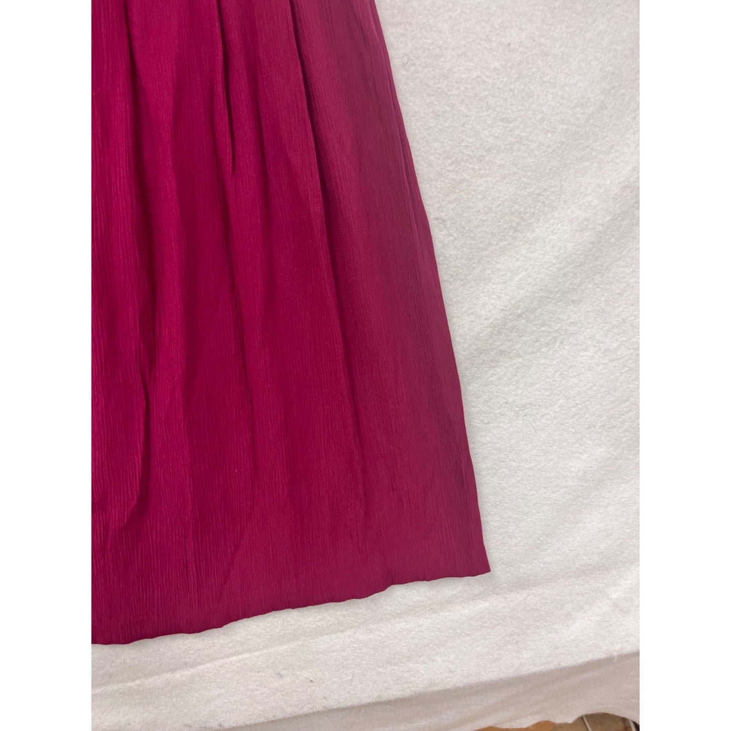 Vintage Miss Dorby Womens Burgundy Long Sleeve Dress W/ Lace Overlay #8190
