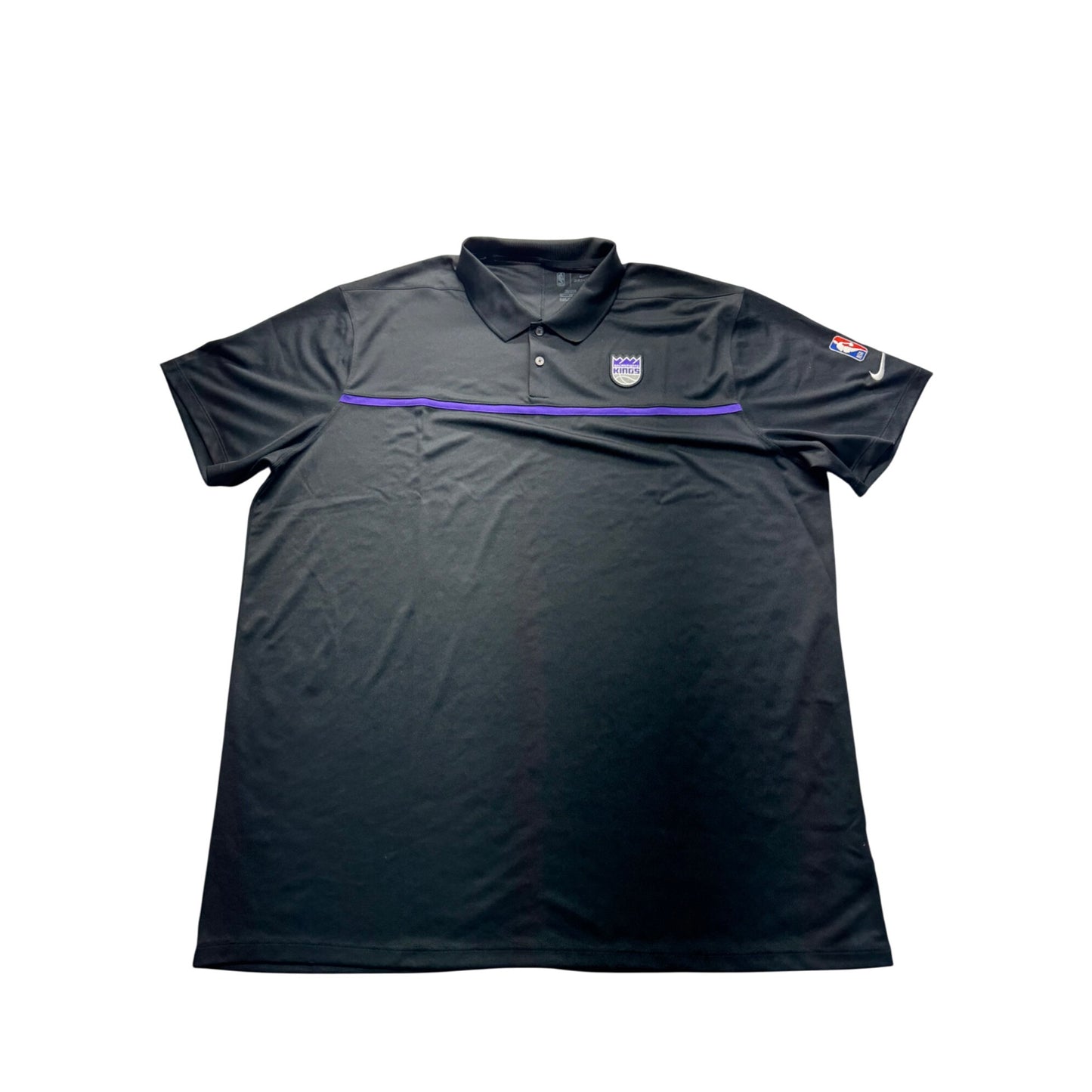 Nike Sacramento Kings Black Polo XXL NBA Logo Embroidered #9077