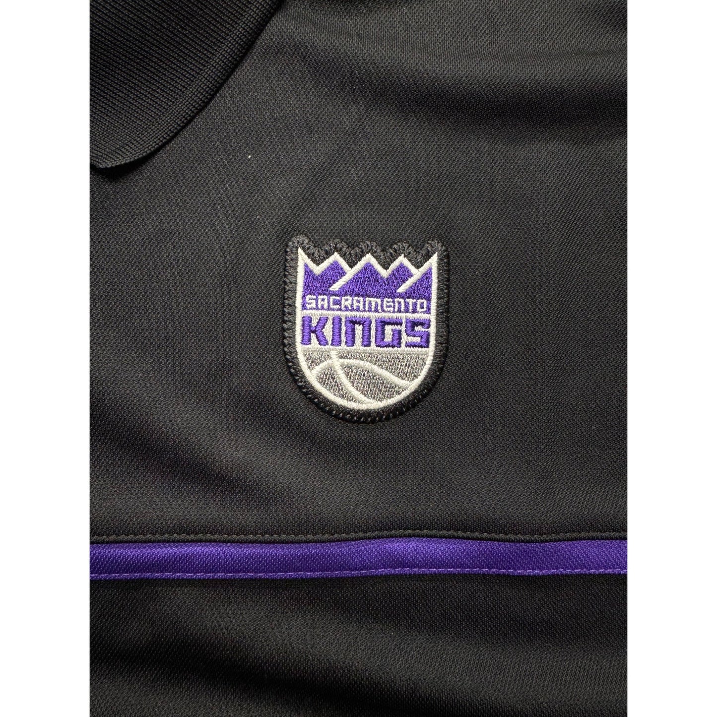 Nike Sacramento Kings Black Polo XXL NBA Logo Embroidered #9077