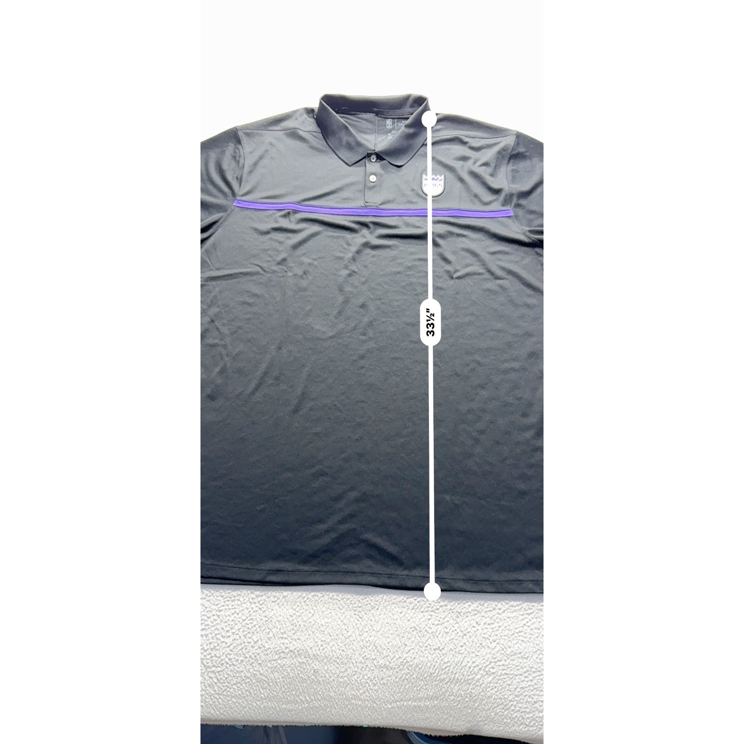 Nike Sacramento Kings Black Polo XXL NBA Logo Embroidered #9077