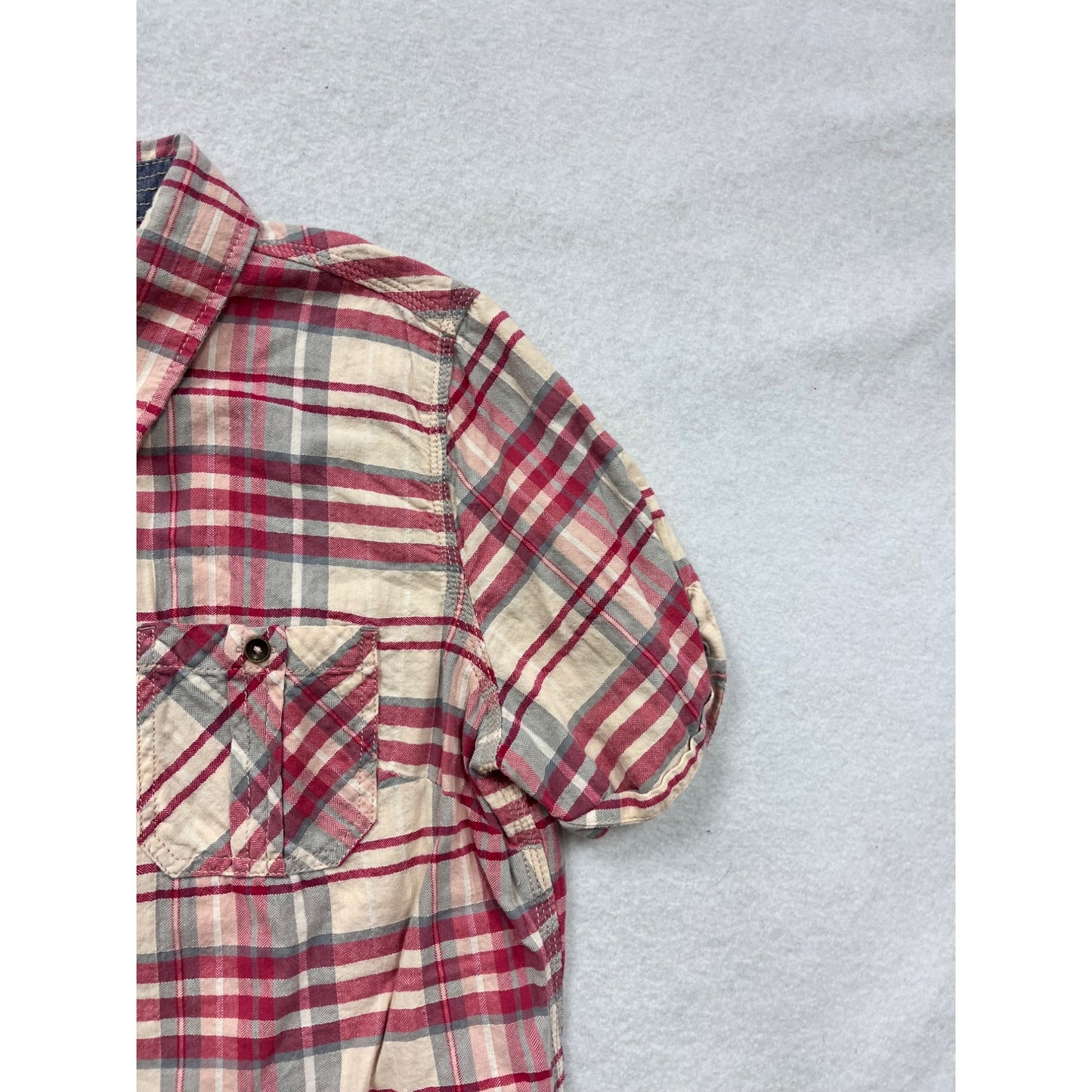 Carhartt Womens Plaid Short Sleeve Button-Up Shirt #8225