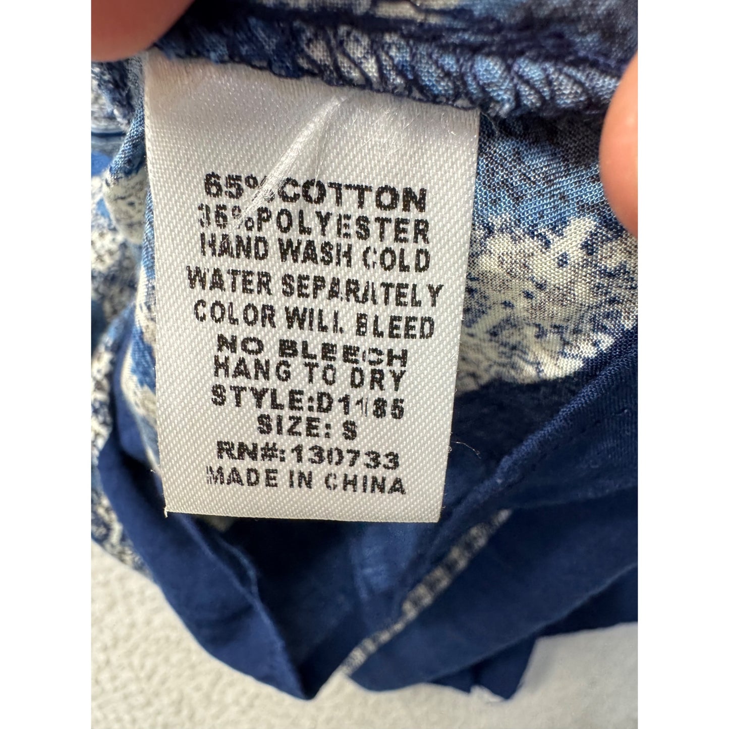 Kori America Blue Boho Tunic Dress With Crochet Detailing Small #9315