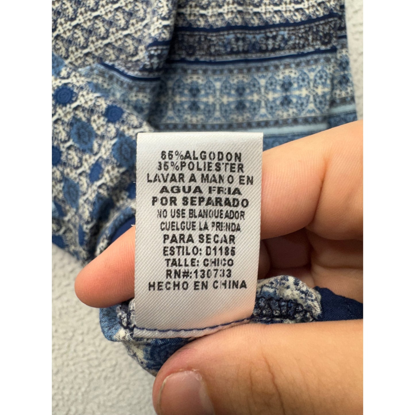 Kori America Blue Boho Tunic Dress With Crochet Detailing Small #9315