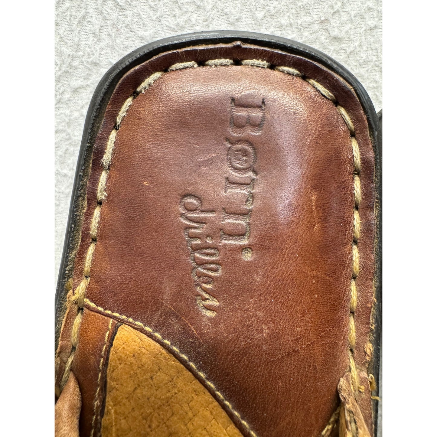 Born Multicolor Striped Leather Slip-On Sandals Size 8#9408