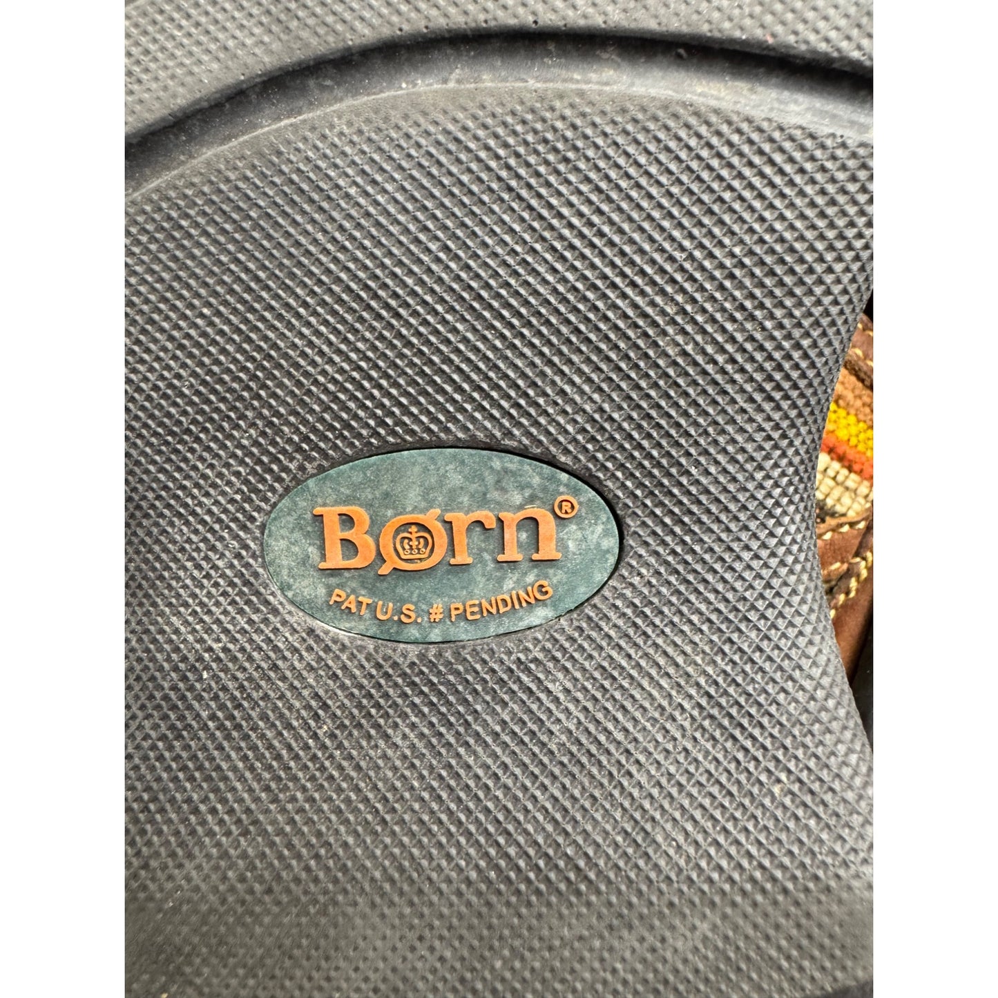 Born Multicolor Striped Leather Slip-On Sandals Size 8#9408