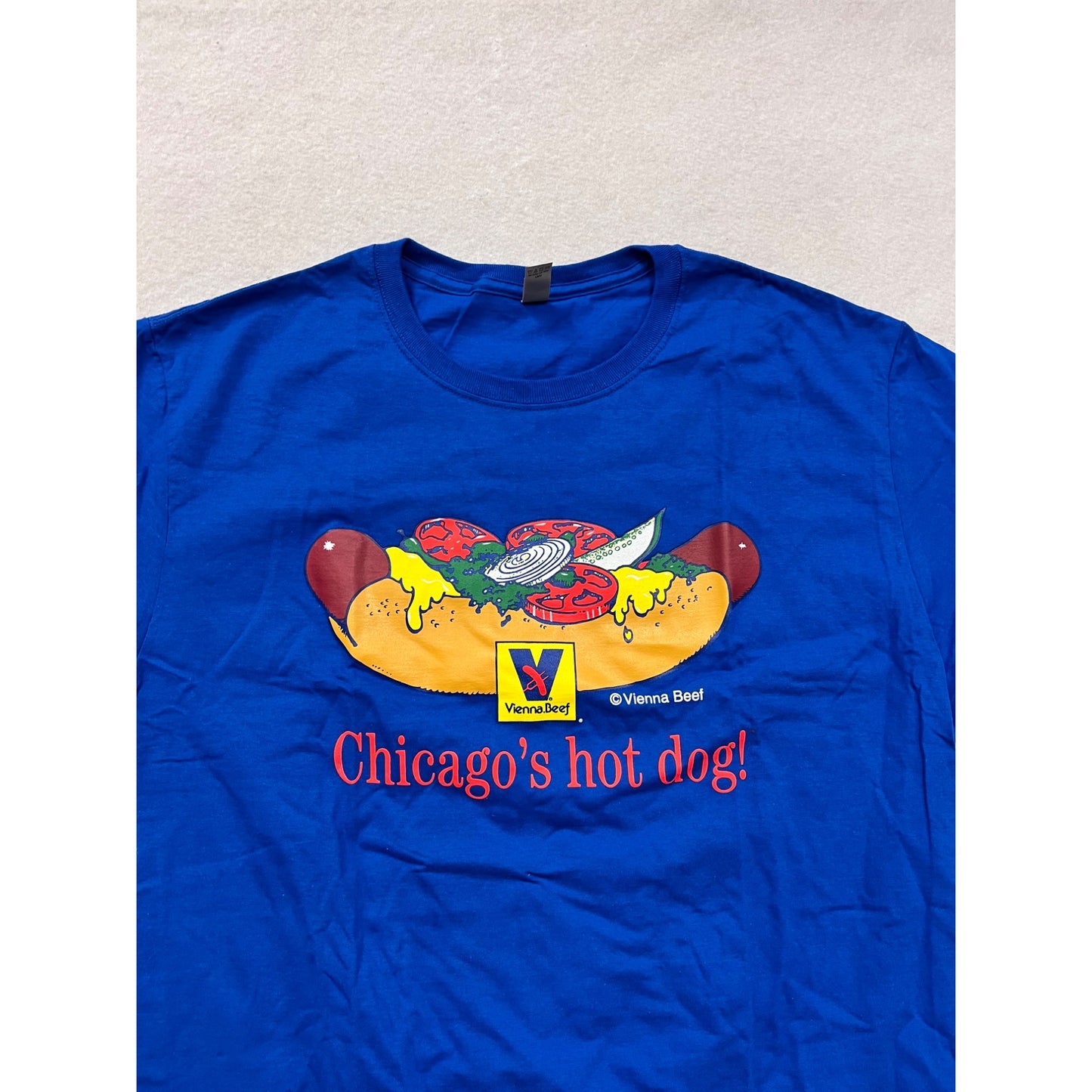 Vienna Beef Chicagos Hot Dog Graphic T-Shirt Men’s XL #8113