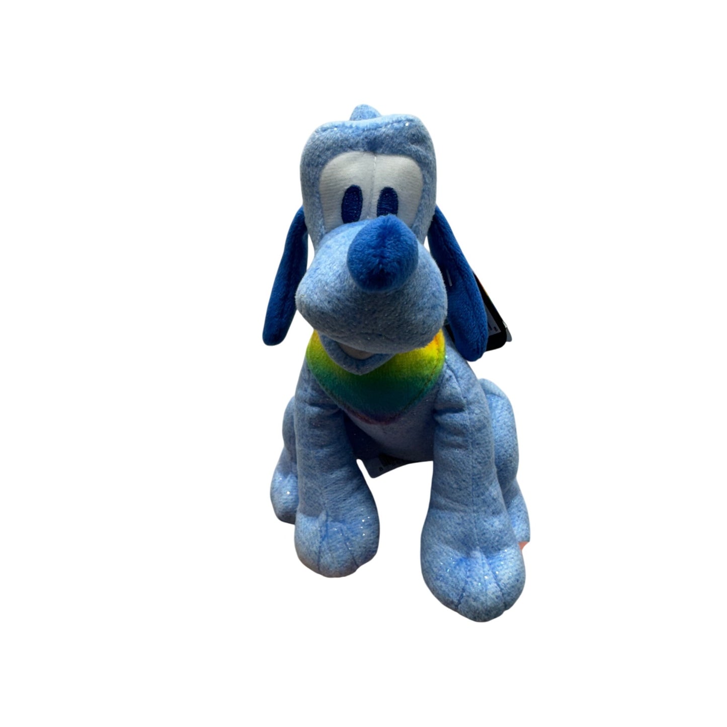 Disney Rainbow Collection Pluto Blue Plush Toy 2022 Sparkly Just Play 2+ #9871