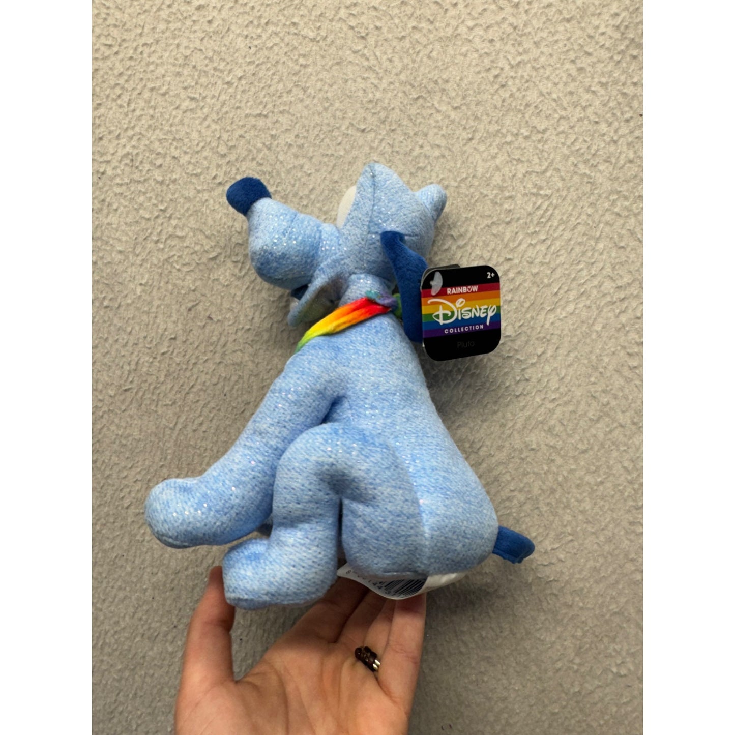 Disney Rainbow Collection Pluto Blue Plush Toy 2022 Sparkly Just Play 2+ #9871