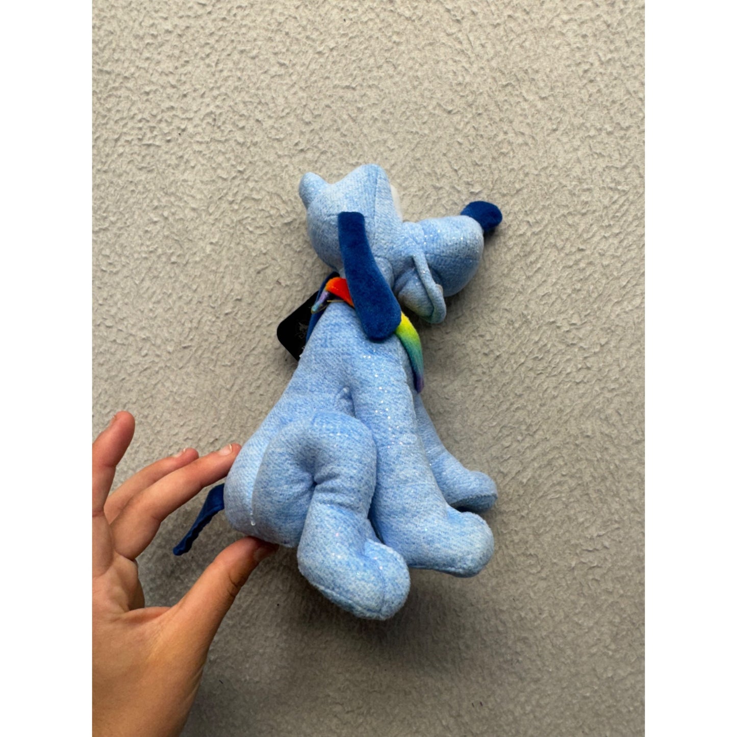 Disney Rainbow Collection Pluto Blue Plush Toy 2022 Sparkly Just Play 2+ #9871