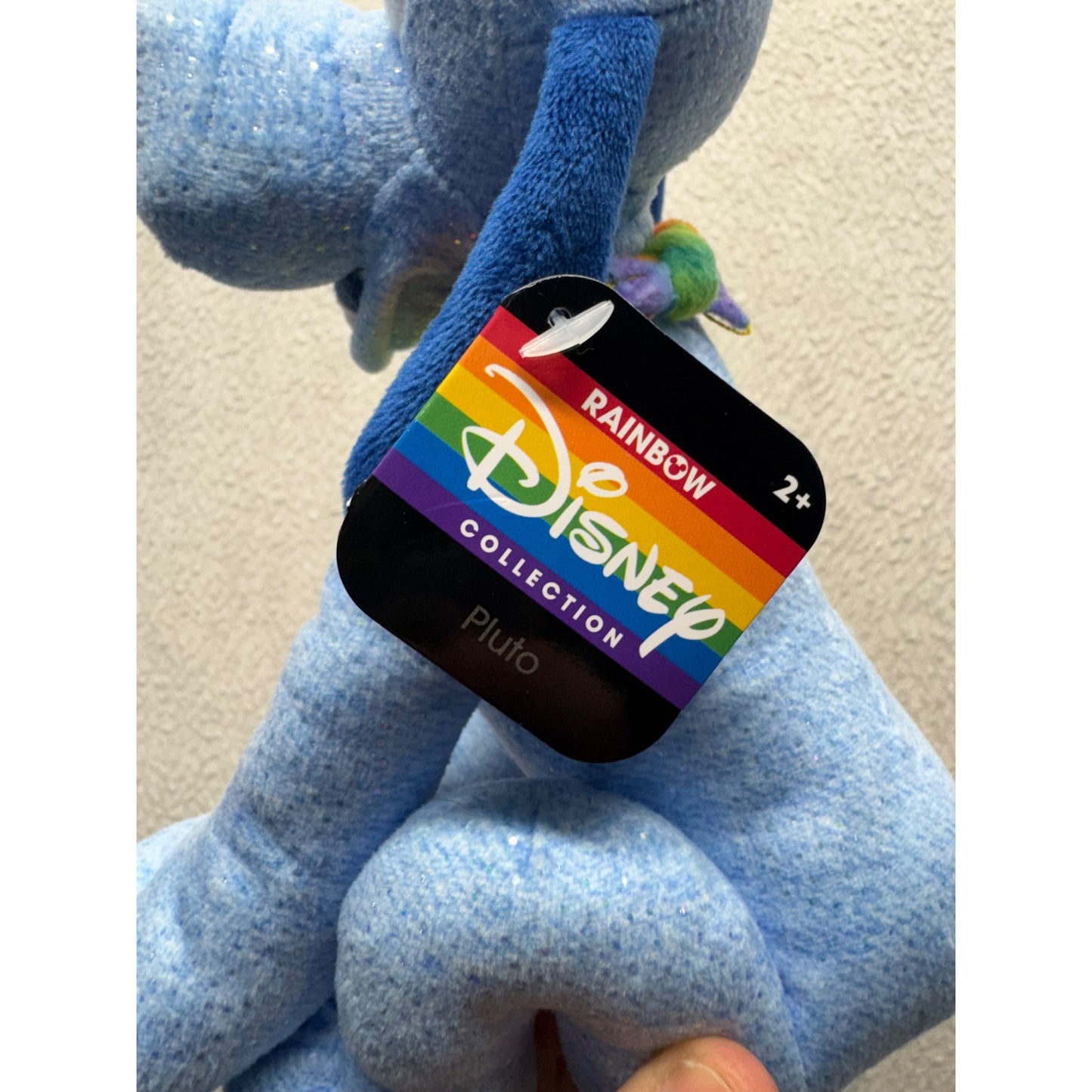 Disney Rainbow Collection Pluto Blue Plush Toy 2022 Sparkly Just Play 2+ #9871