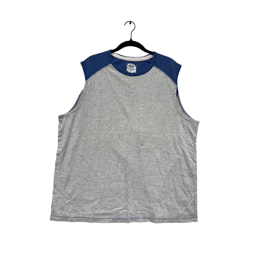 No Boundaries XL Gray & Blue Sleeveless Tee #609A
