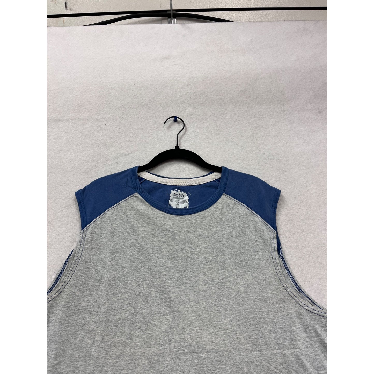 No Boundaries XL Gray & Blue Sleeveless Tee #609A