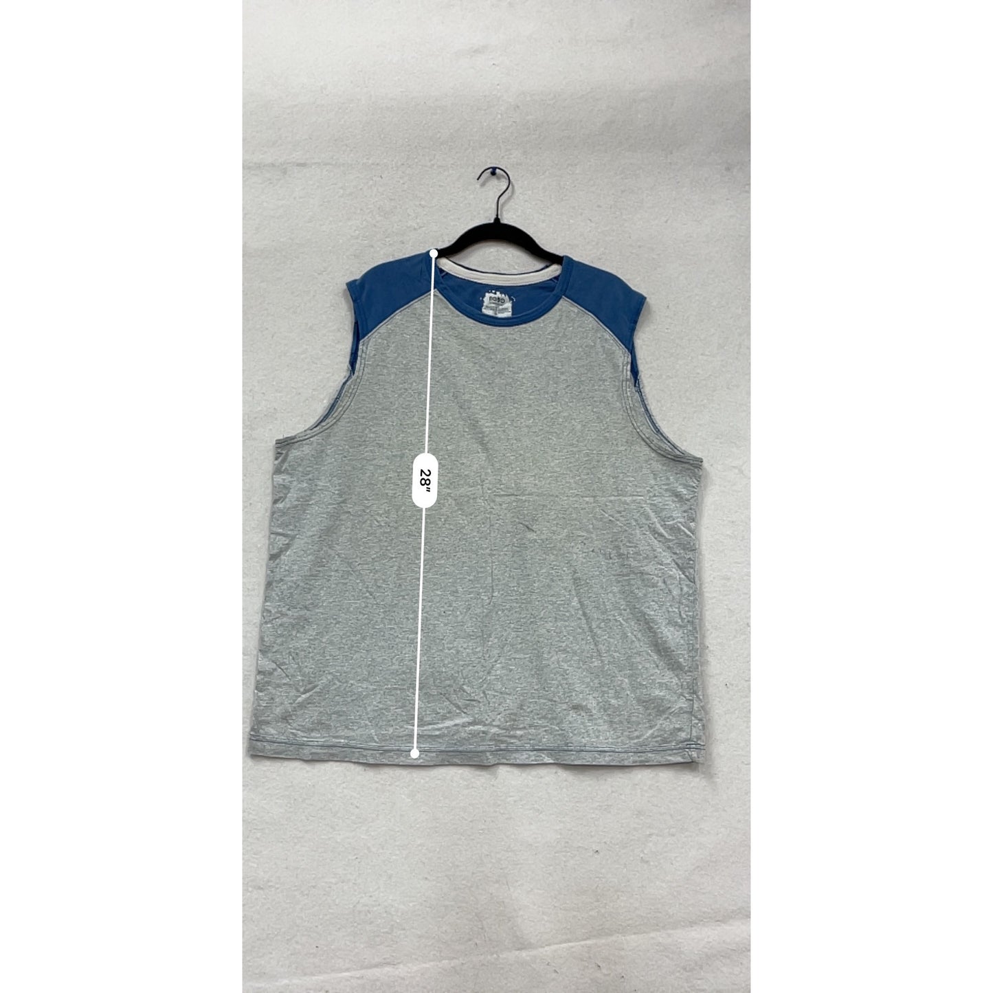 No Boundaries XL Gray & Blue Sleeveless Tee #609A