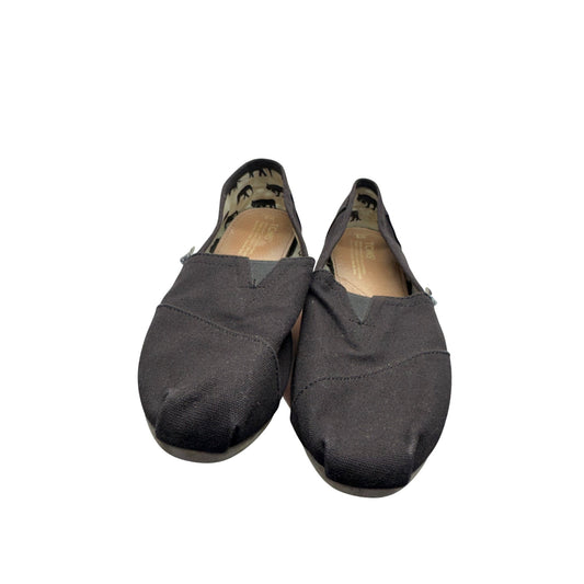 Toms Black Canvas Slip-On Shoes Size 9 Women  #9024