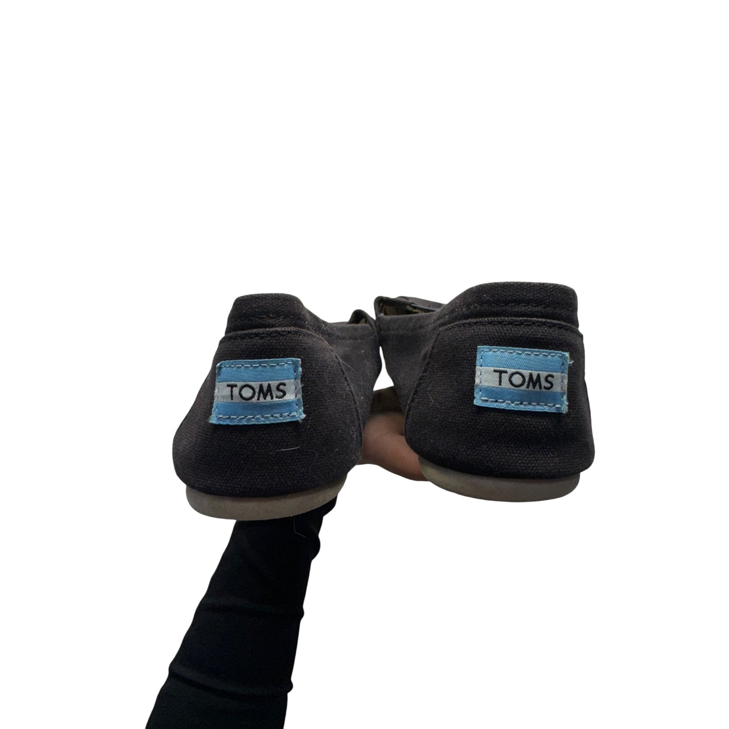 Toms Black Canvas Slip-On Shoes Size 9 Women  #9024