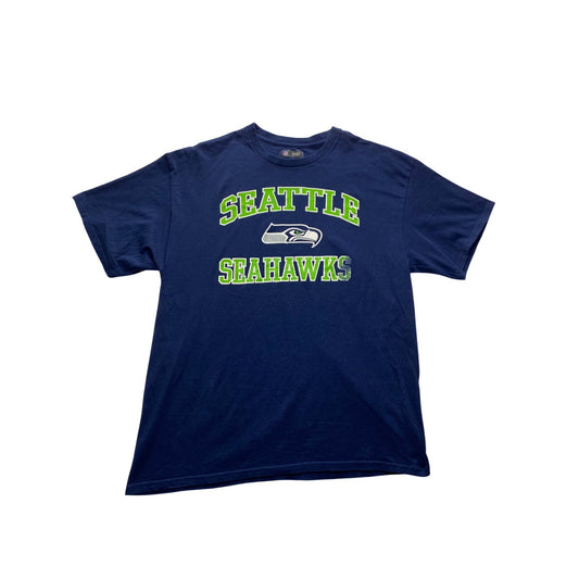 Seattle Seahawks NFL Team Apparel Navy Graphic Tee XL #7308