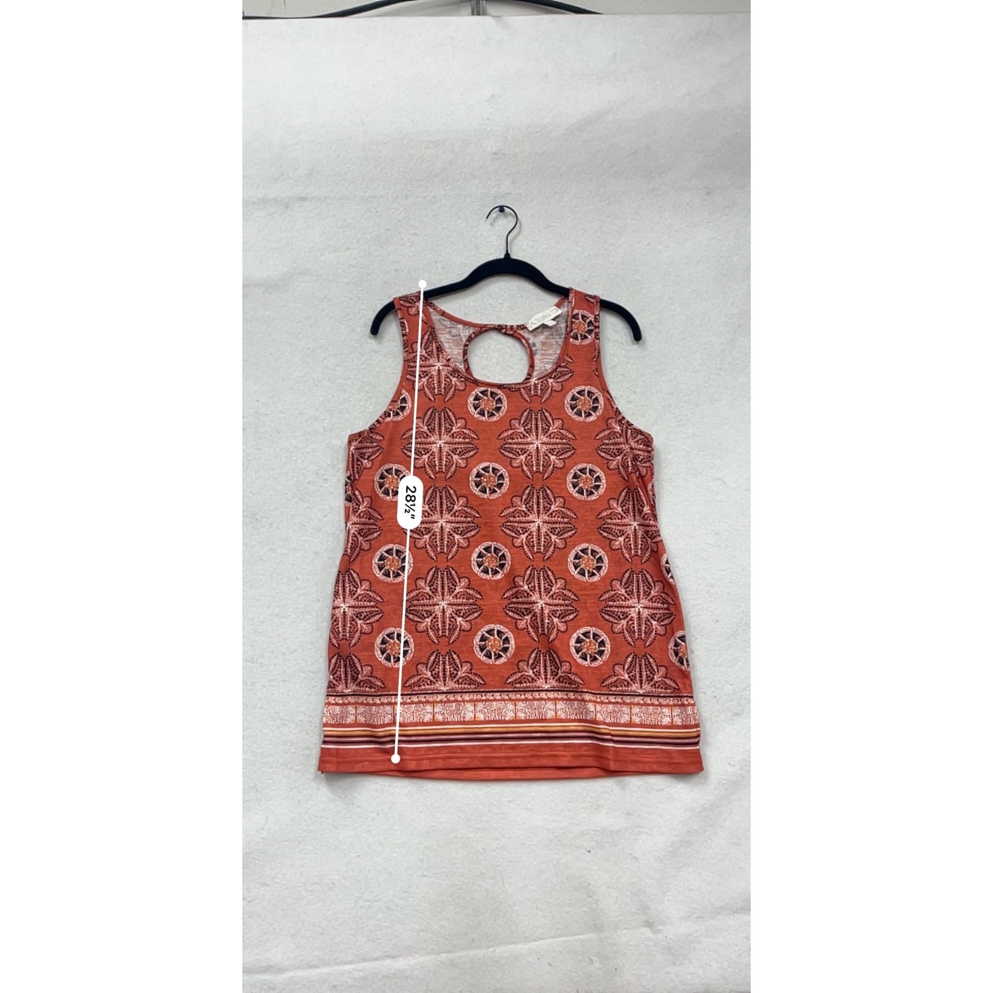 Suzanne Betro Weekend Womens Red & Black Floral Sleeveless Top Size L #546A