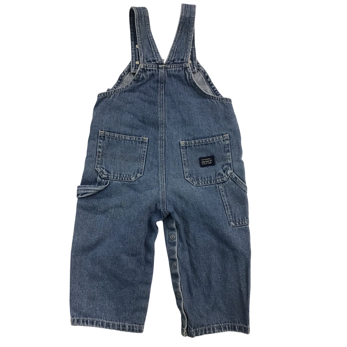 Carters Baby Boys Denim Overalls 18-24 Months With Car & Letter #209
