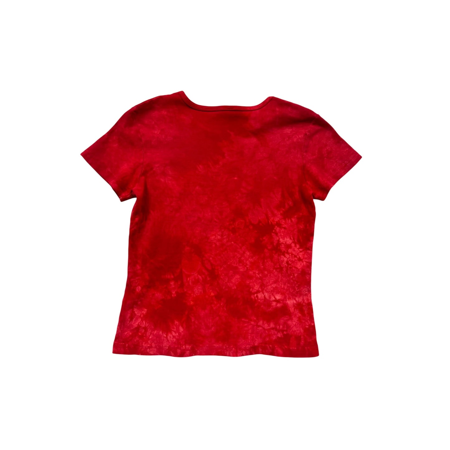 Sonoma Jean Co. Red Tie-Dye Star Print T-Shirt S Womens #759A