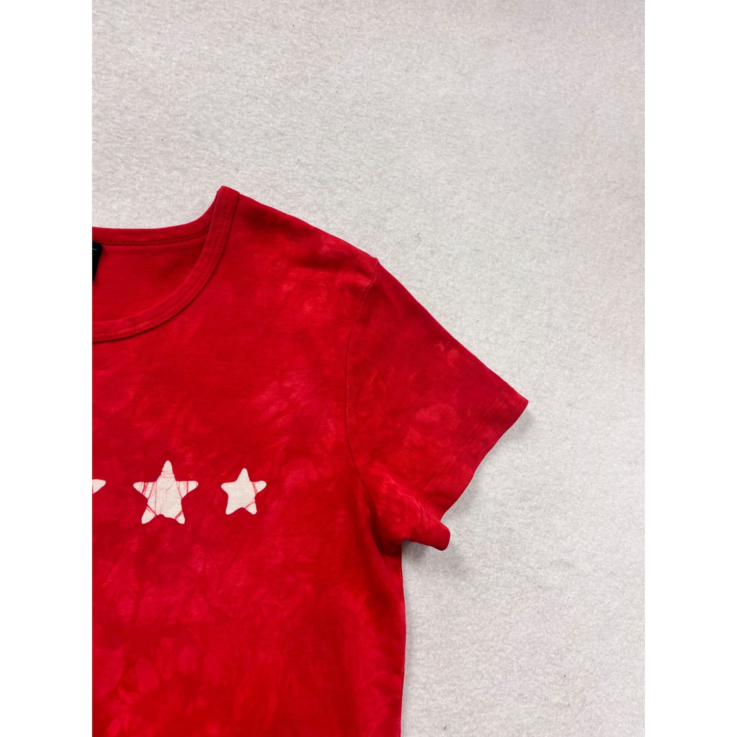 Sonoma Jean Co. Red Tie-Dye Star Print T-Shirt S Womens #759A