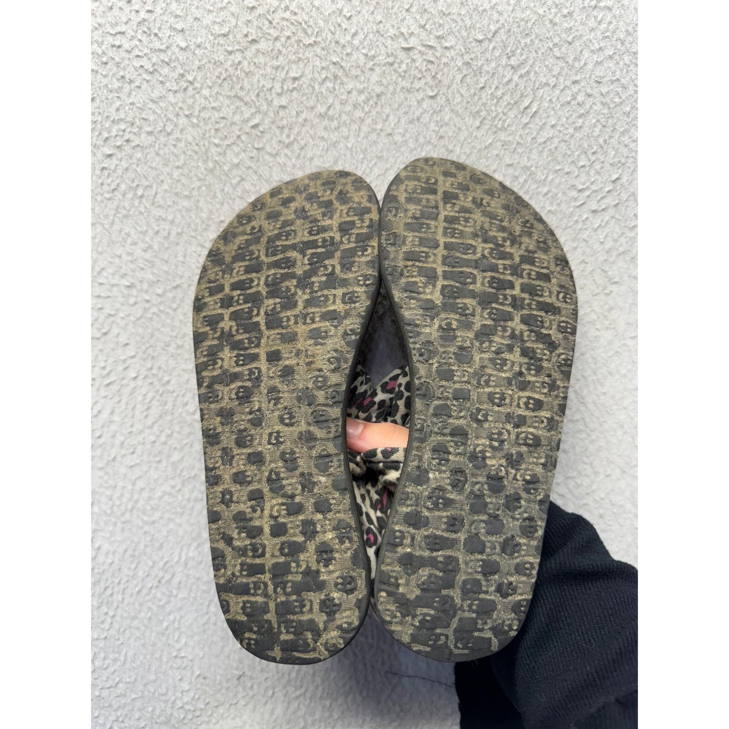 Sanuk Yoga Sling 2 Leopard Print Womens Sandals Black Sole Size 8 #404B