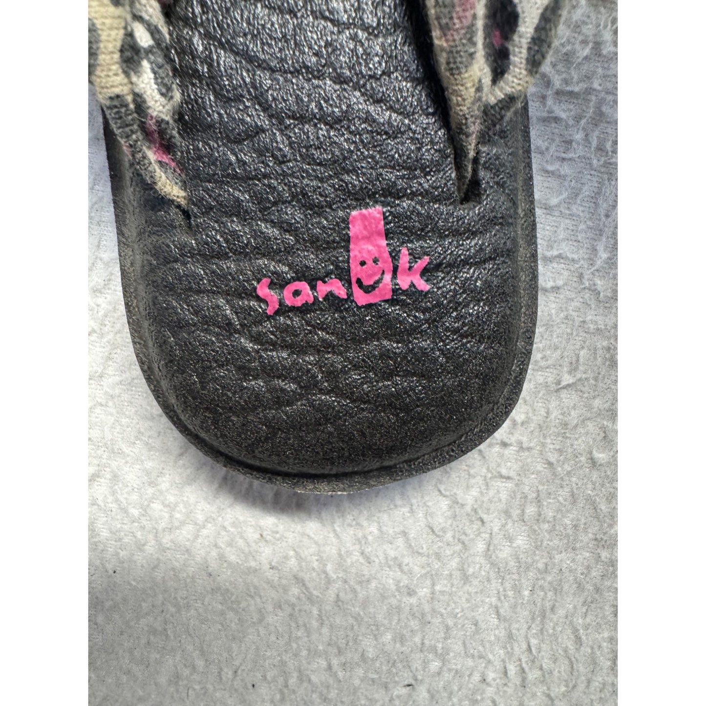 Sanuk Yoga Sling 2 Leopard Print Womens Sandals Black Sole Size 8 #404B