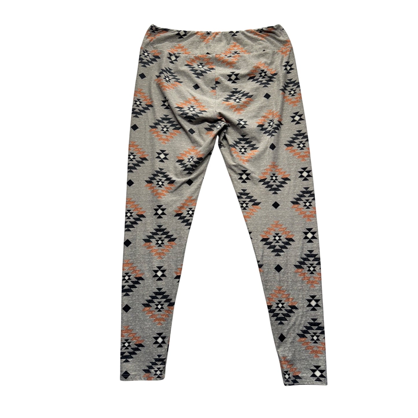 LuLaRoe Tall and Curvy Aztec Print Gray Leggings #9196