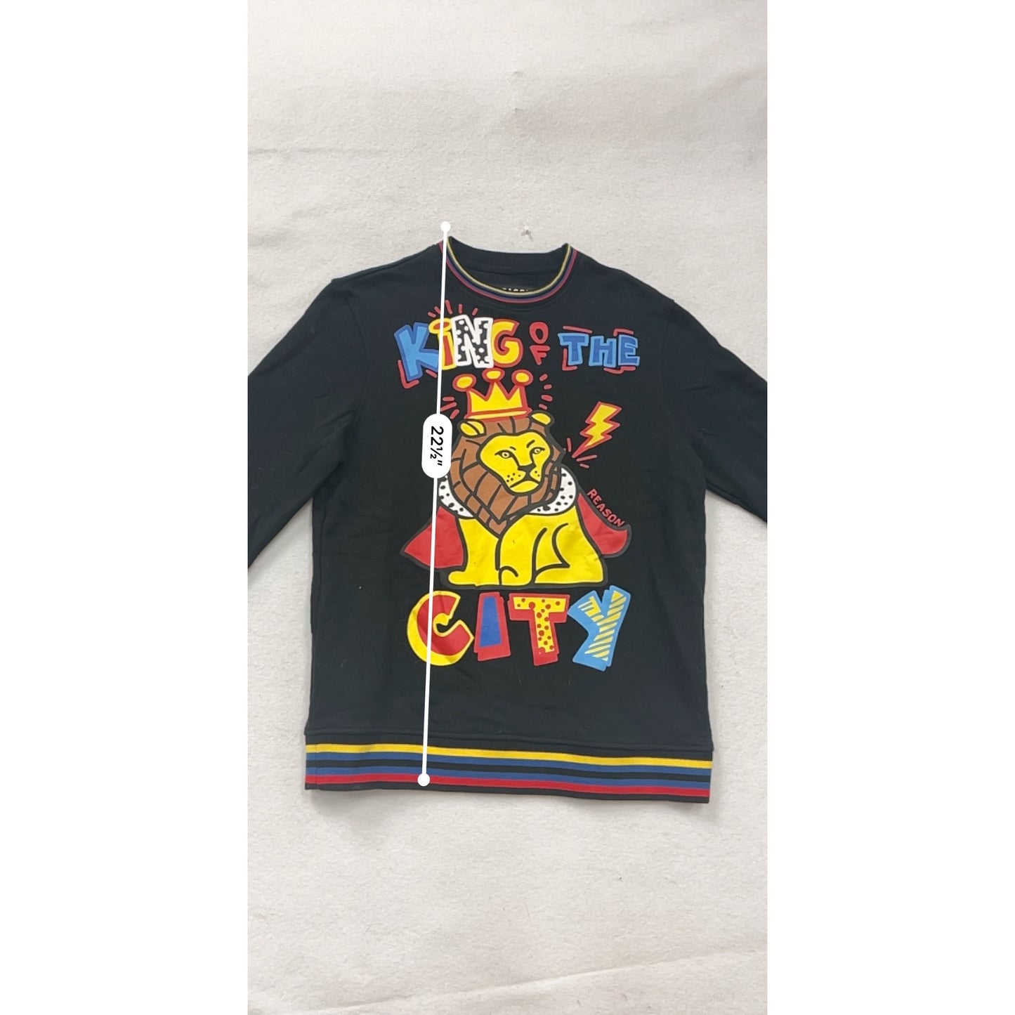Reason Mens "King Of The City" Graphic Sweatshirt Size L #8892