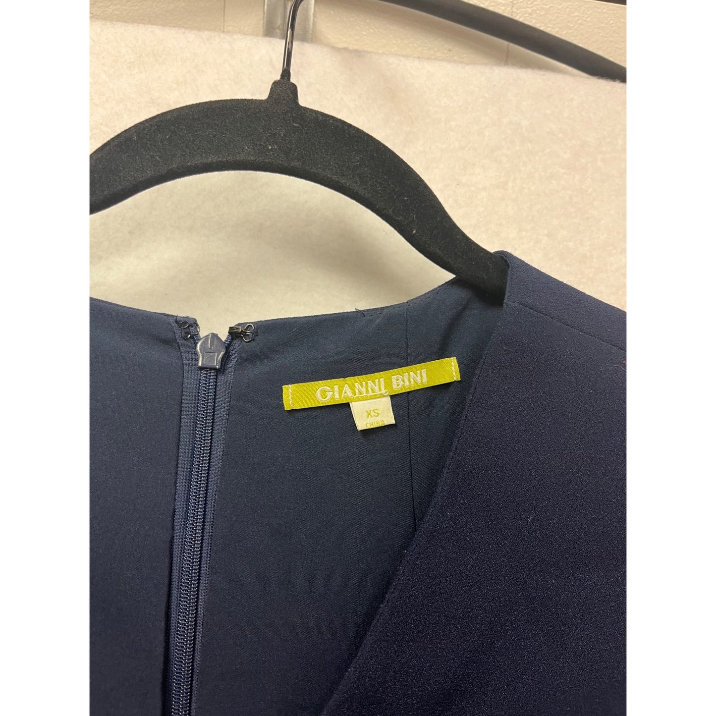 Gianni Bini Navy Blue Long Sleeve Dress XS #454A