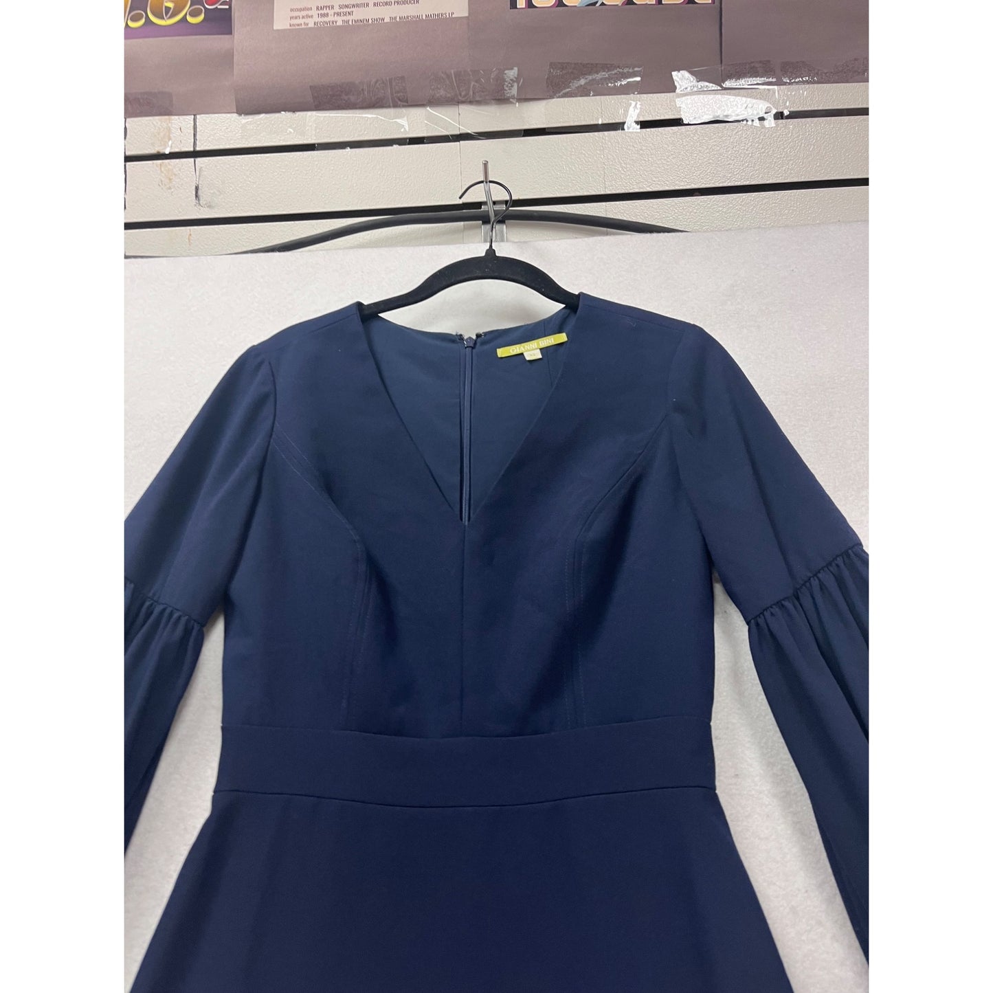 Gianni Bini Navy Blue Long Sleeve Dress XS #454A