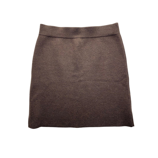 Brown Merino Wool Knit Skirt By Krimson Klover #7407