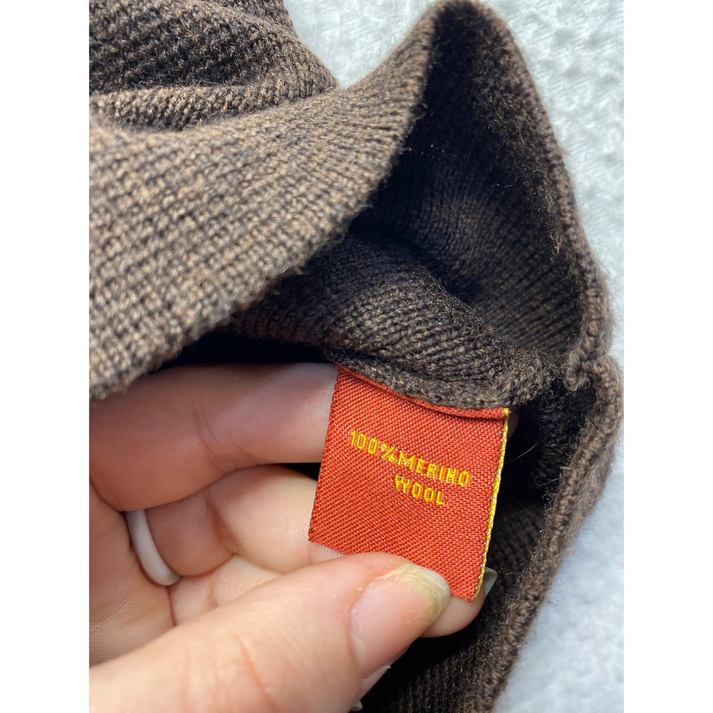 Brown Merino Wool Knit Skirt By Krimson Klover #7407