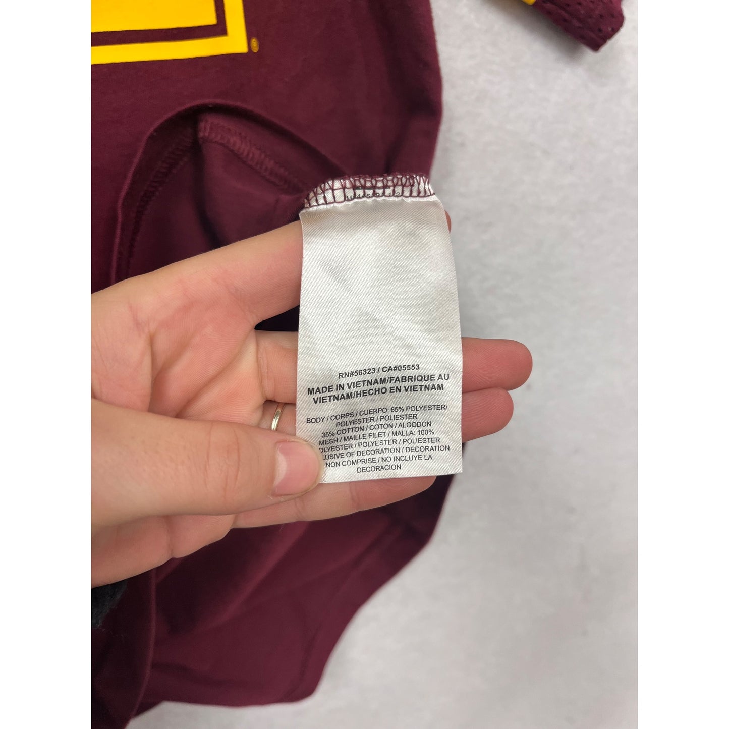 Nike Minnesota Golden Gophers Maroon & Gold Short Sleeve Athletic Tee M #951A