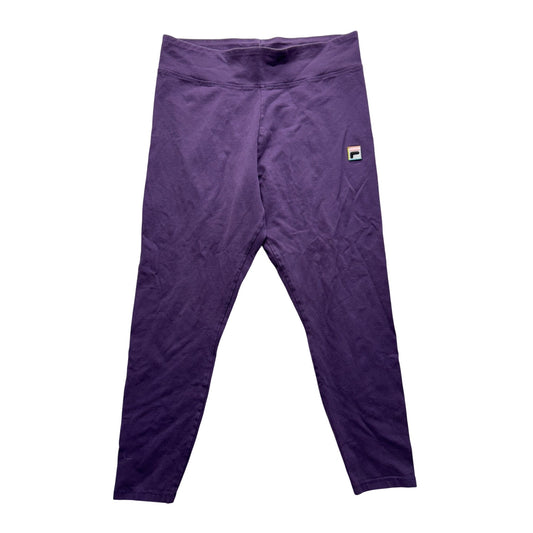 Fila Purple Leggings XL High-Waisted Stretch Activewear 23B