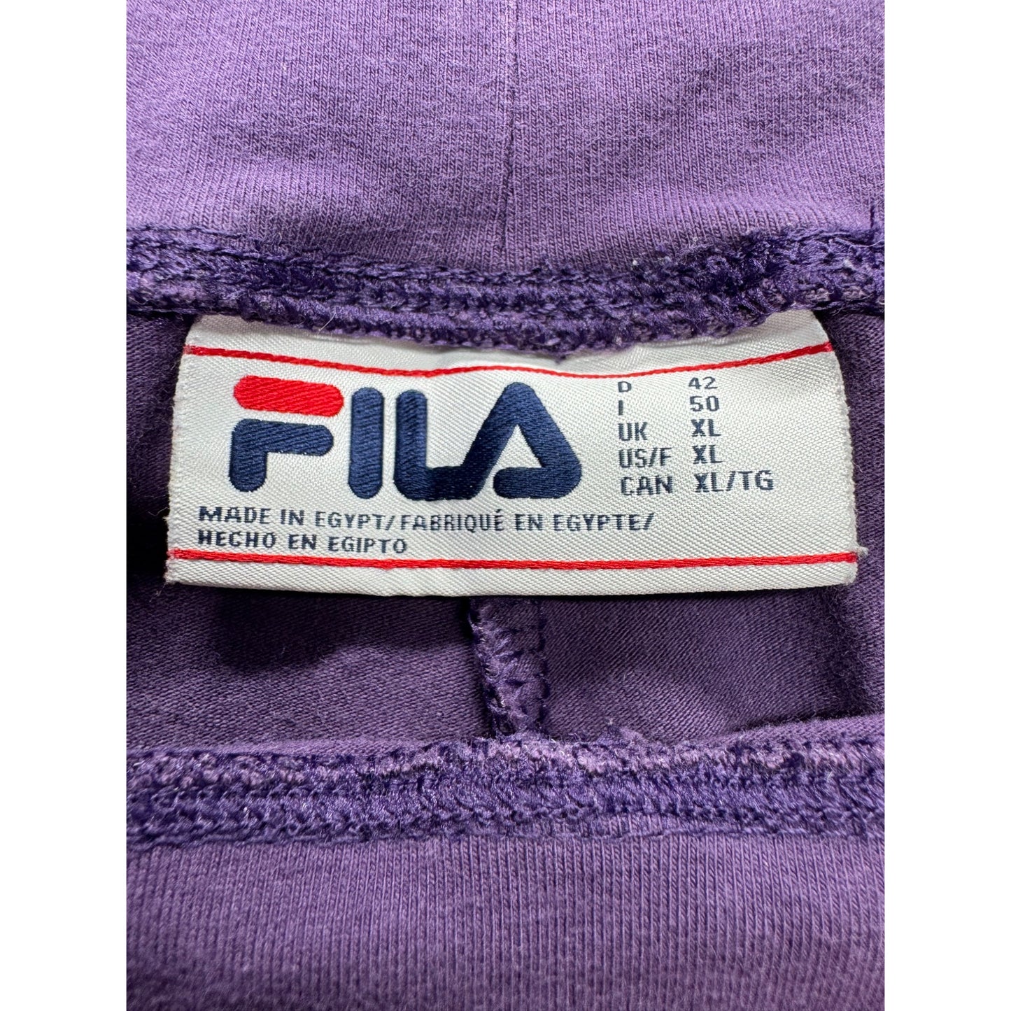 Fila Purple Leggings XL High-Waisted Stretch Activewear 23B