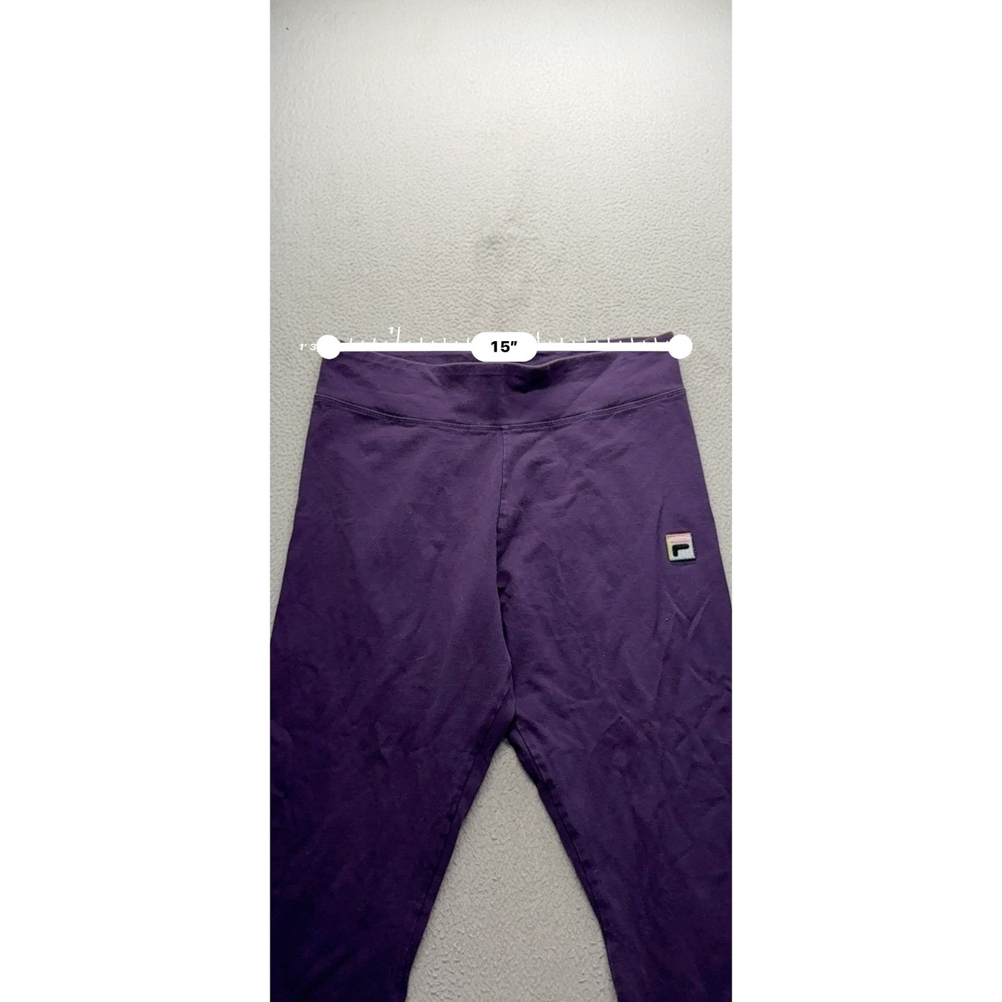 Fila Purple Leggings XL High-Waisted Stretch Activewear 23B