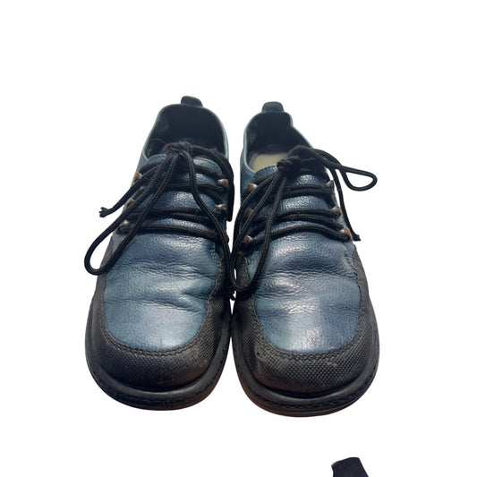 Dansko Blue Leather Lace-Up Shoes #9016