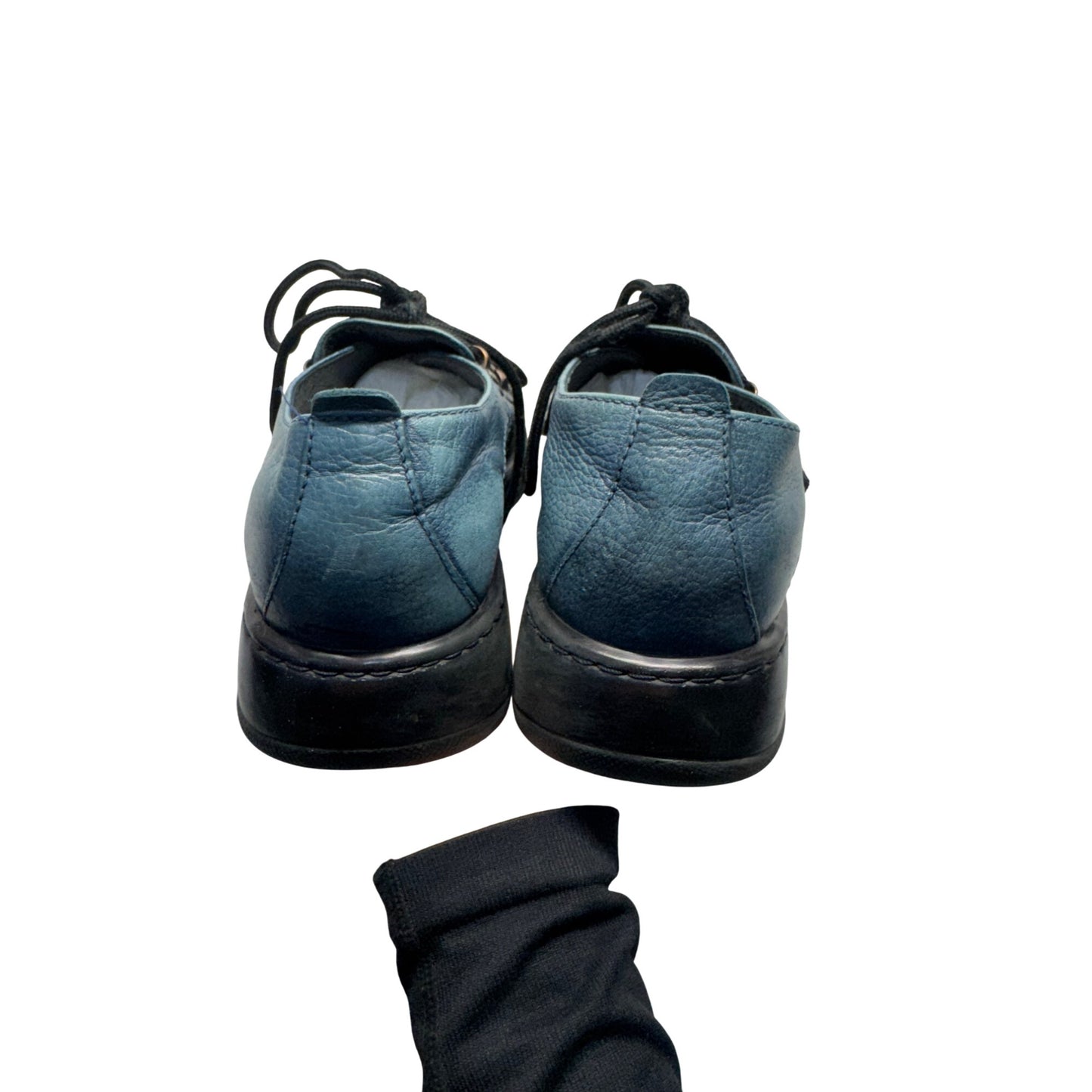 Dansko Blue Leather Lace-Up Shoes #9016