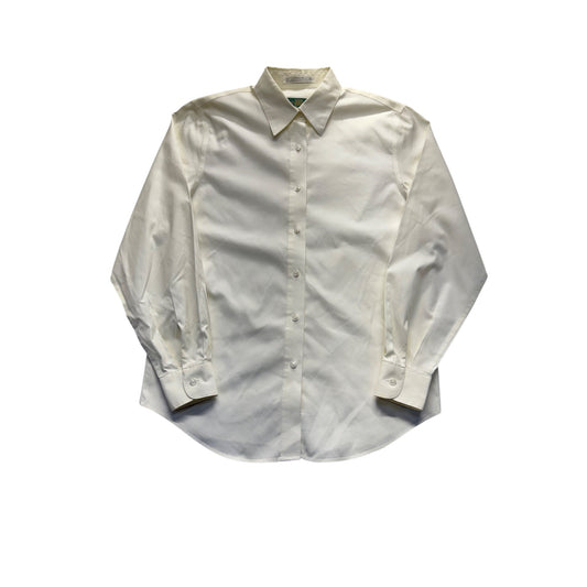 Orvis Mens Wrinkle-Free White Button-Down Long Sleeve Dress Shirt Size 6 #9543