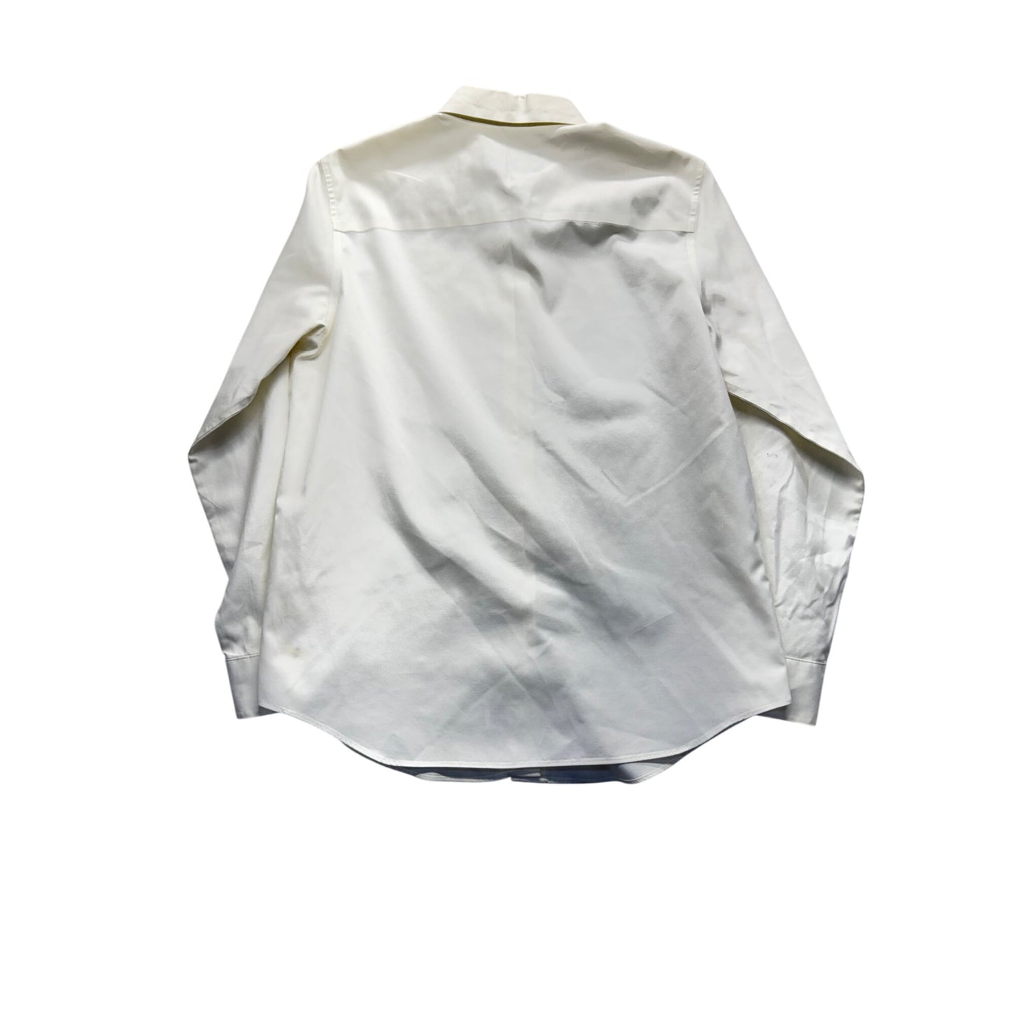 Orvis Mens Wrinkle-Free White Button-Down Long Sleeve Dress Shirt Size 6 #9543