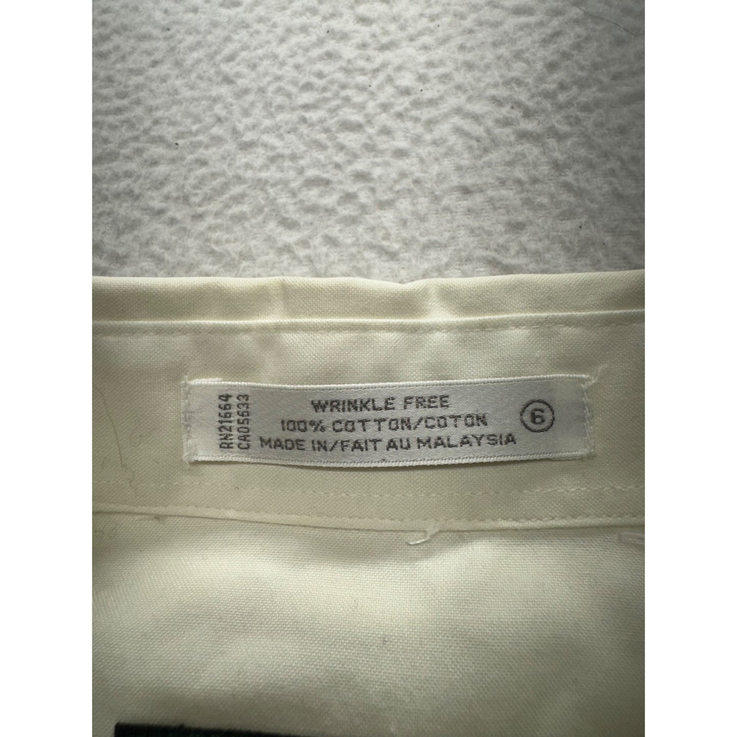 Orvis Mens Wrinkle-Free White Button-Down Long Sleeve Dress Shirt Size 6 #9543