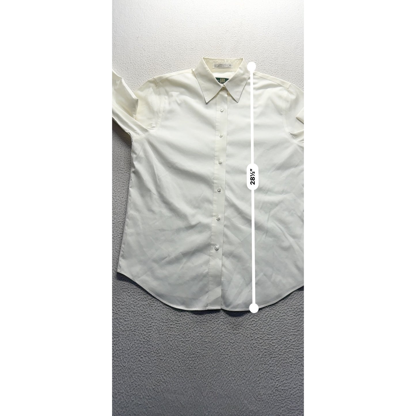 Orvis Mens Wrinkle-Free White Button-Down Long Sleeve Dress Shirt Size 6 #9543