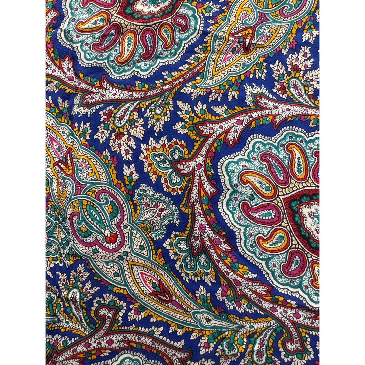 Club 7 Echo Paisley Print Square Scarf Multicolor Bohemian Style #46B