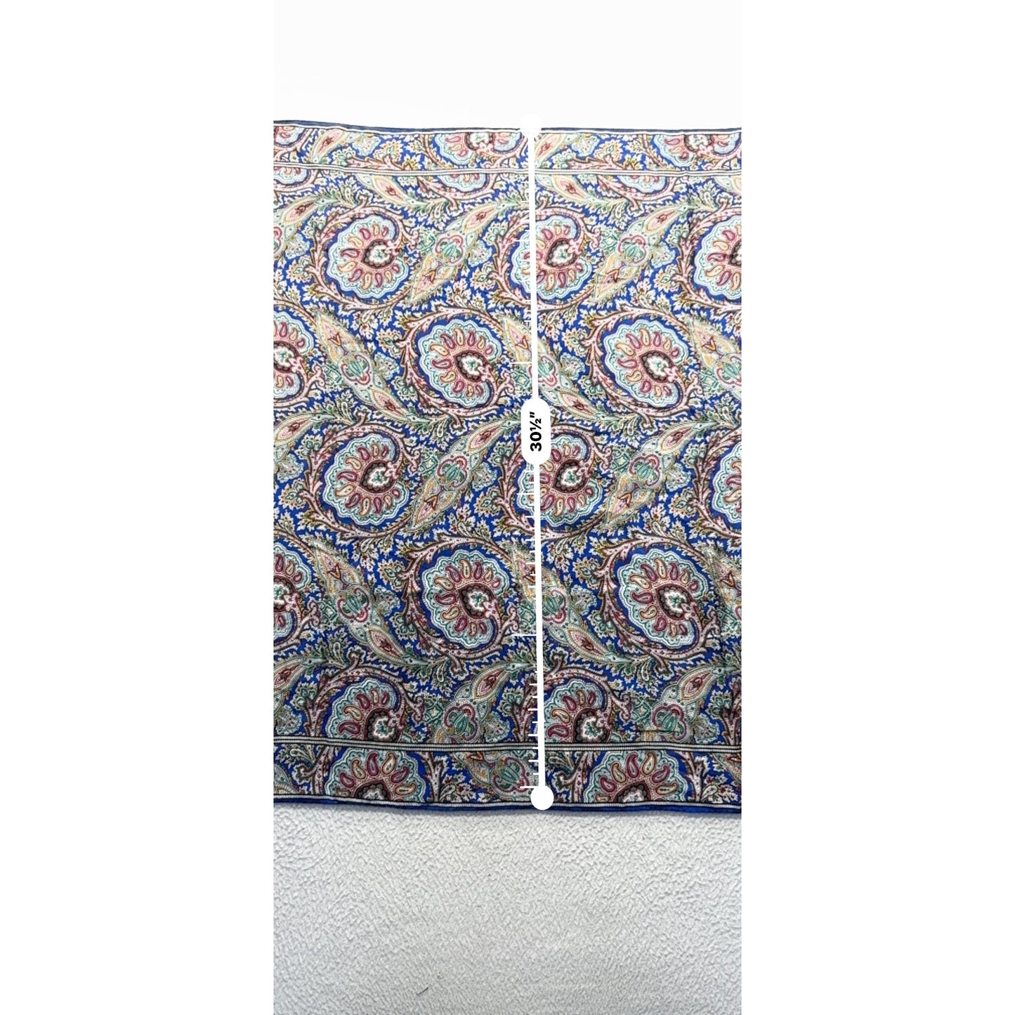 Club 7 Echo Paisley Print Square Scarf Multicolor Bohemian Style #46B