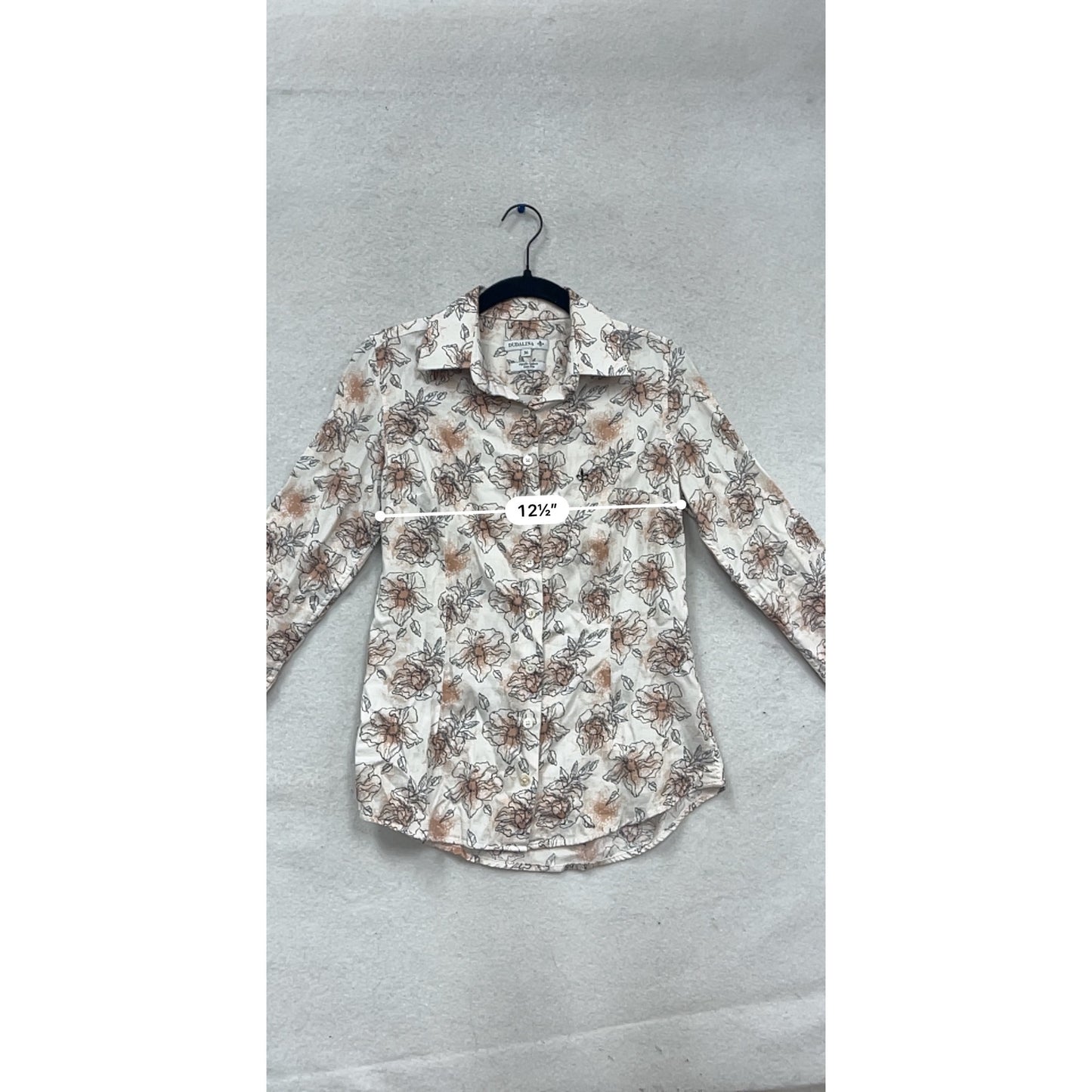 Dudalina 36 Long-Sleeve Floral Print Shirt #603A