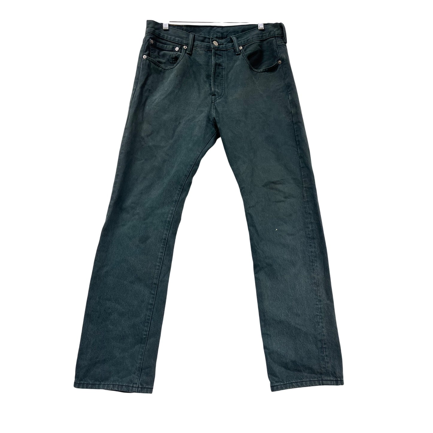 Levis W31 L30 Green Denim Jeans #734A