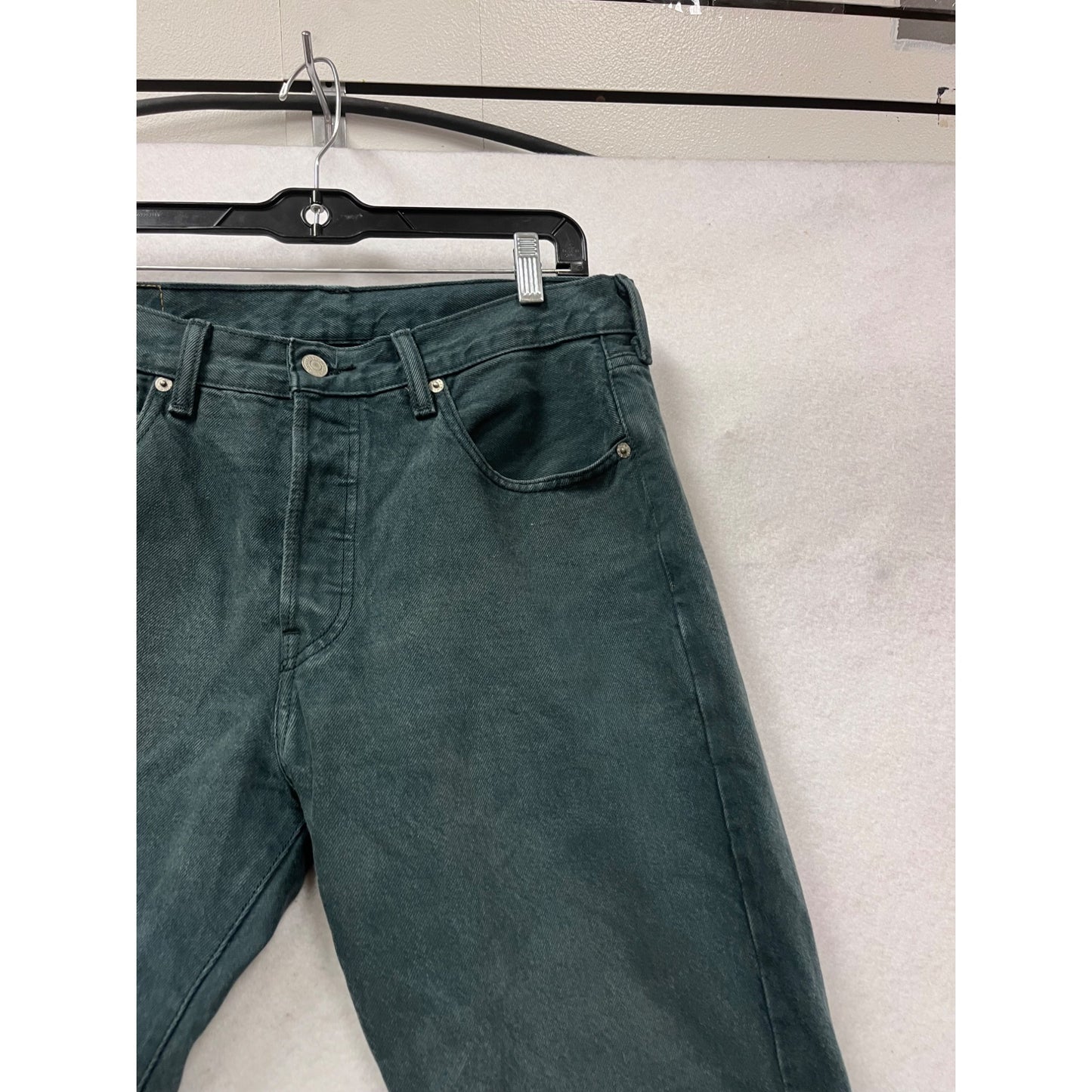 Levis W31 L30 Green Denim Jeans #734A