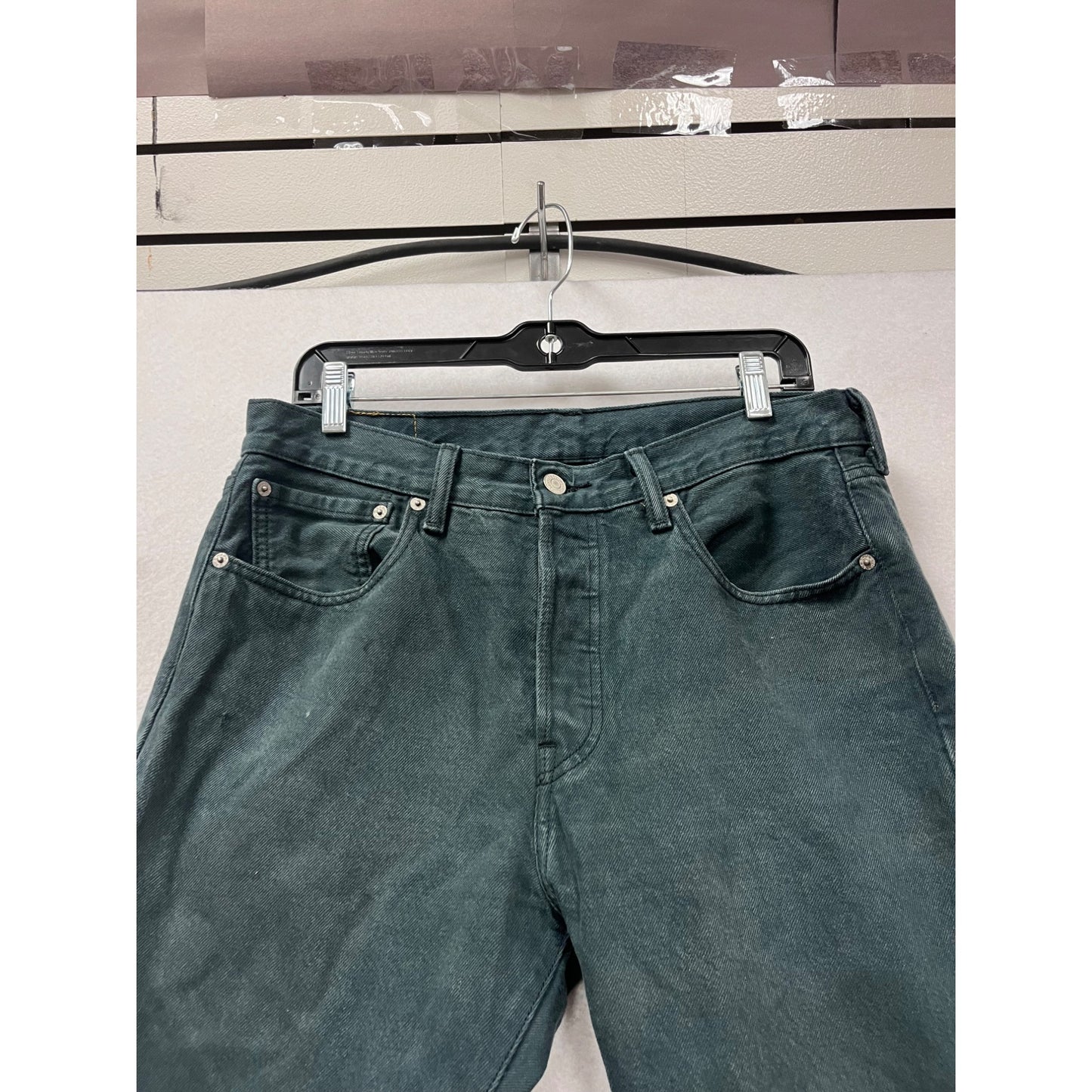 Levis W31 L30 Green Denim Jeans #734A